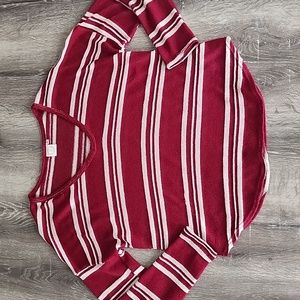 Live in the Moment Striped V-Neck Sweater